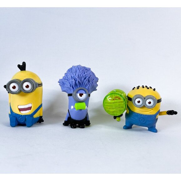 Set of 7 Minions Figures 2013 McDonalds Happy Meal Toys Despicable Me 2 - Picture 5 of 6
